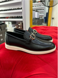 BLACK ITALIAN ACOBER LEATHER SHOE